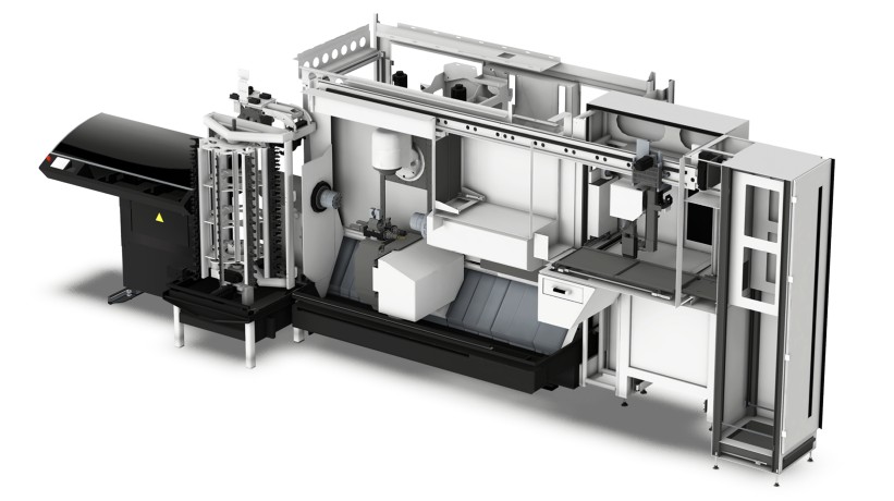  The new options for manufacturing long, heavy shaft parts: Extended working area with X 1,550 mm, 12-position turret for holding a steady rest and for extended machining options with the second unit, magazine for 176 tools with lengths of up to 450 mm – for more flexibility. 