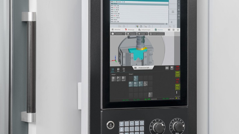 …mit intuitivem Bedienen via TouchLine und der neuen Steuerung SINUMERIK ONE. 
