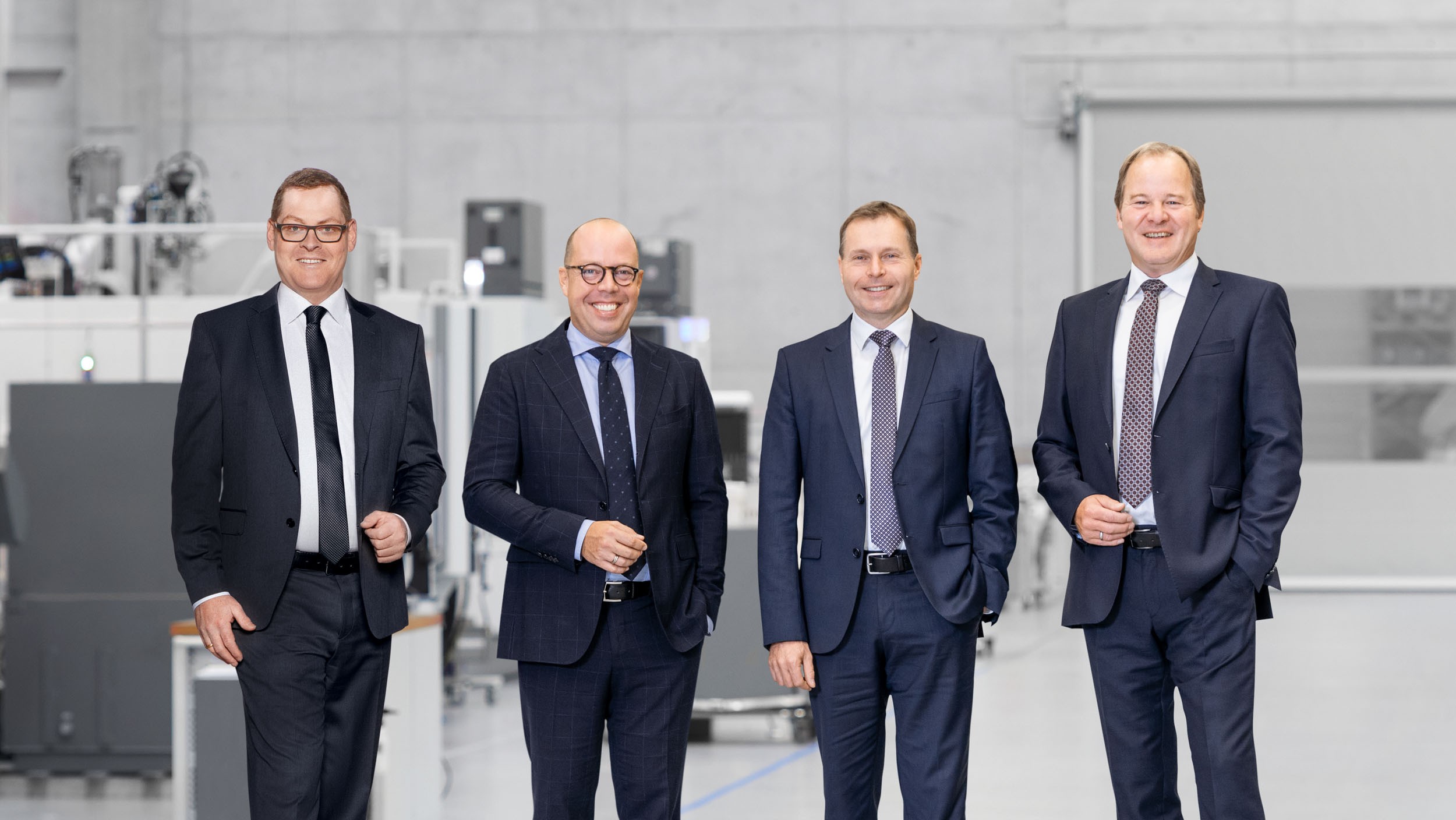 The management team of the CHIRON Group SE: Markus Unterstein (CFO), Carsten Liske (CEO), Dr. Claus Eppler (CTO) and Bernd Hilgarth (CSO).
