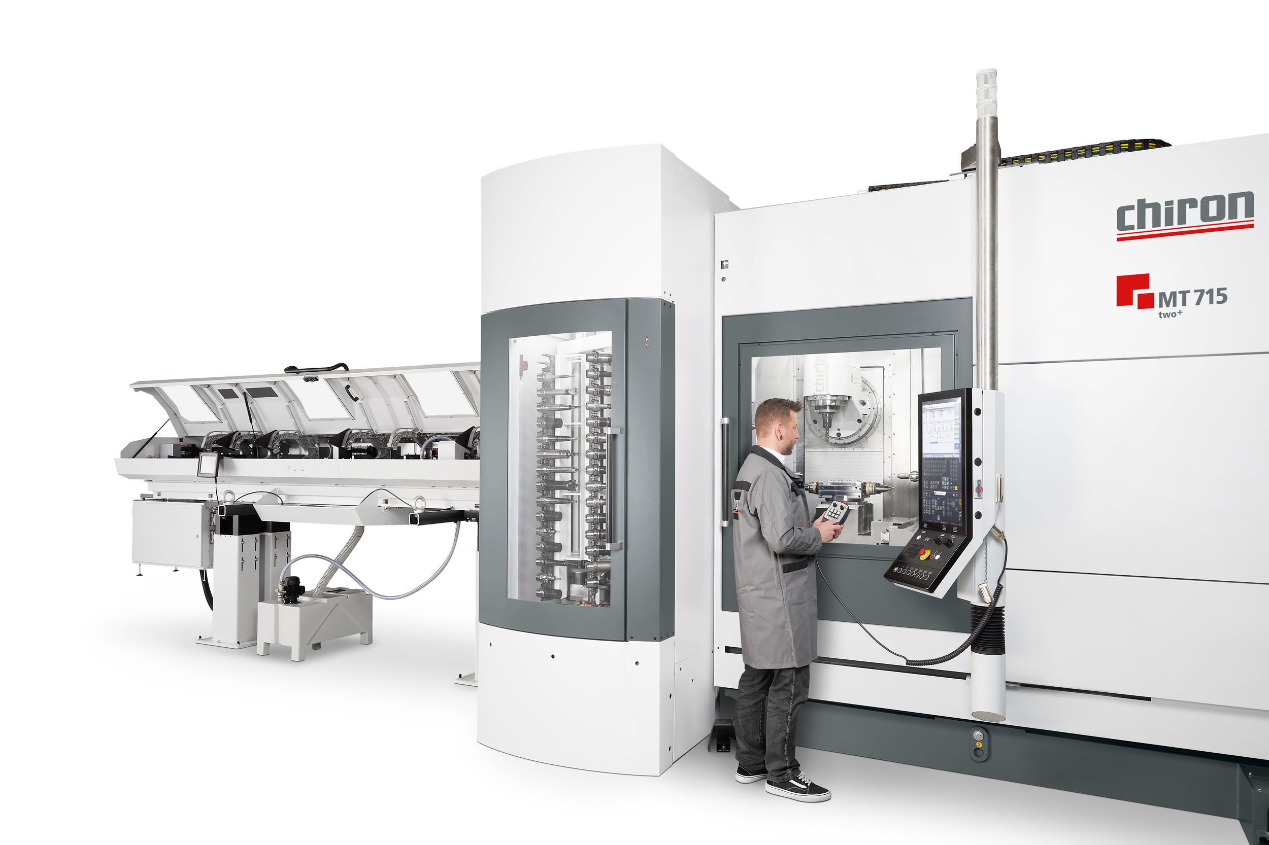 Baureihe 715 – dynamische und präzise Komplettbearbeitung mit klarem Werkstückfluss und hoher Flexibilität.